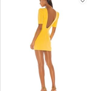 Yellow dress open back